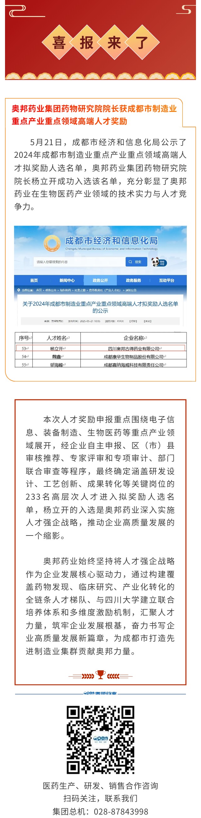 奧邦藥業集團藥物研究院院長獲2024年成都市制造業重點產業重點領域高端人才獎勵.jpg